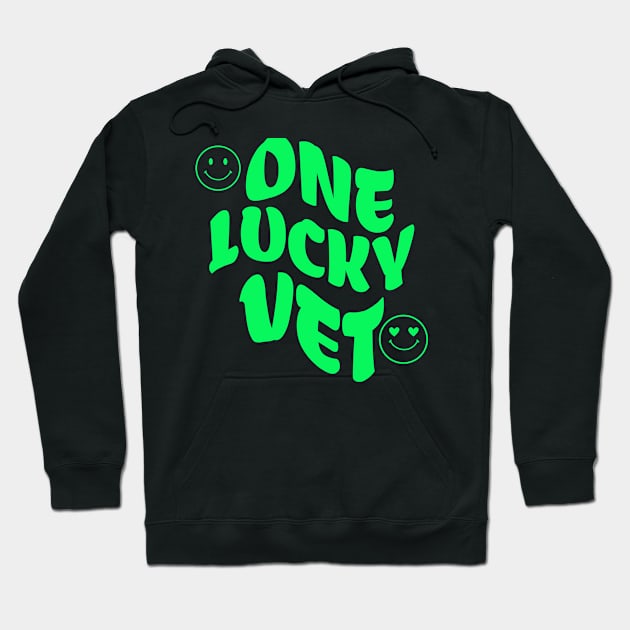 One Lucky Vet St Patrick's Day Hoodie by Justin green